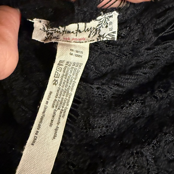 Free People Black Lace Top - Picture 3 of 4